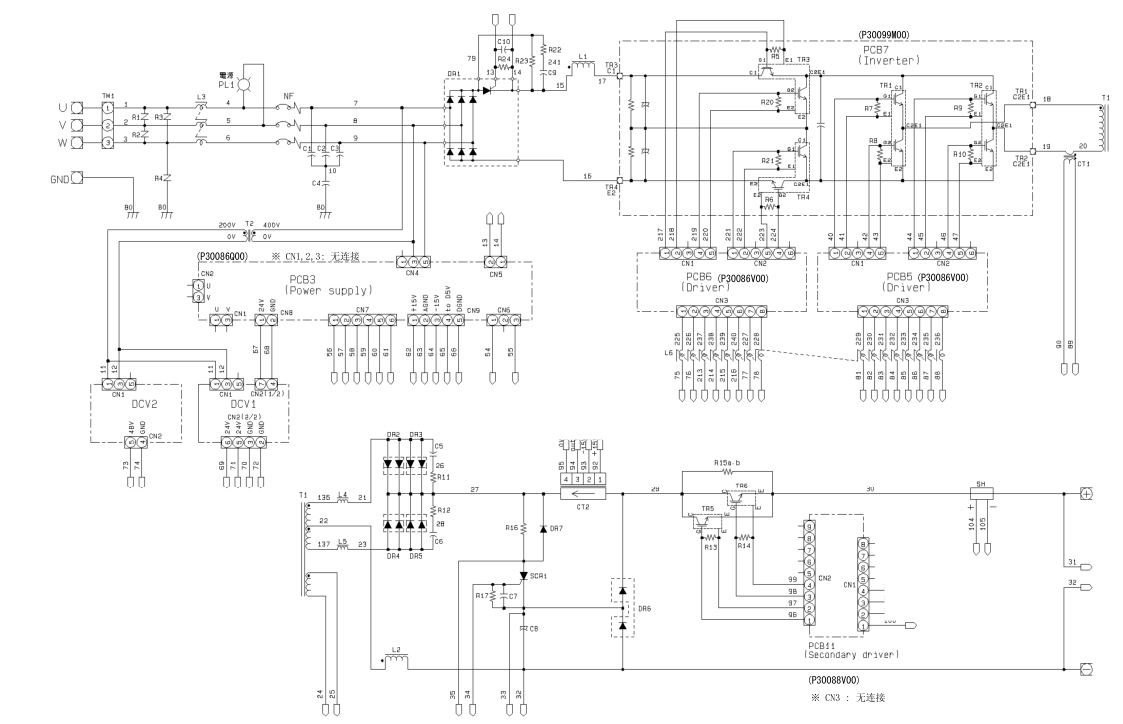 OTC焊機M350L的電氣圖